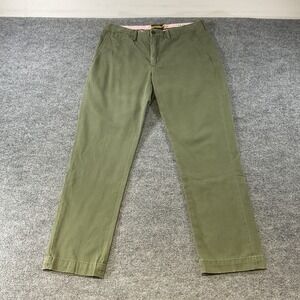 Ralph Lauren Rugby Antique Slim Fit Chinos Mens 34x31 Olive Green Cotton Pants